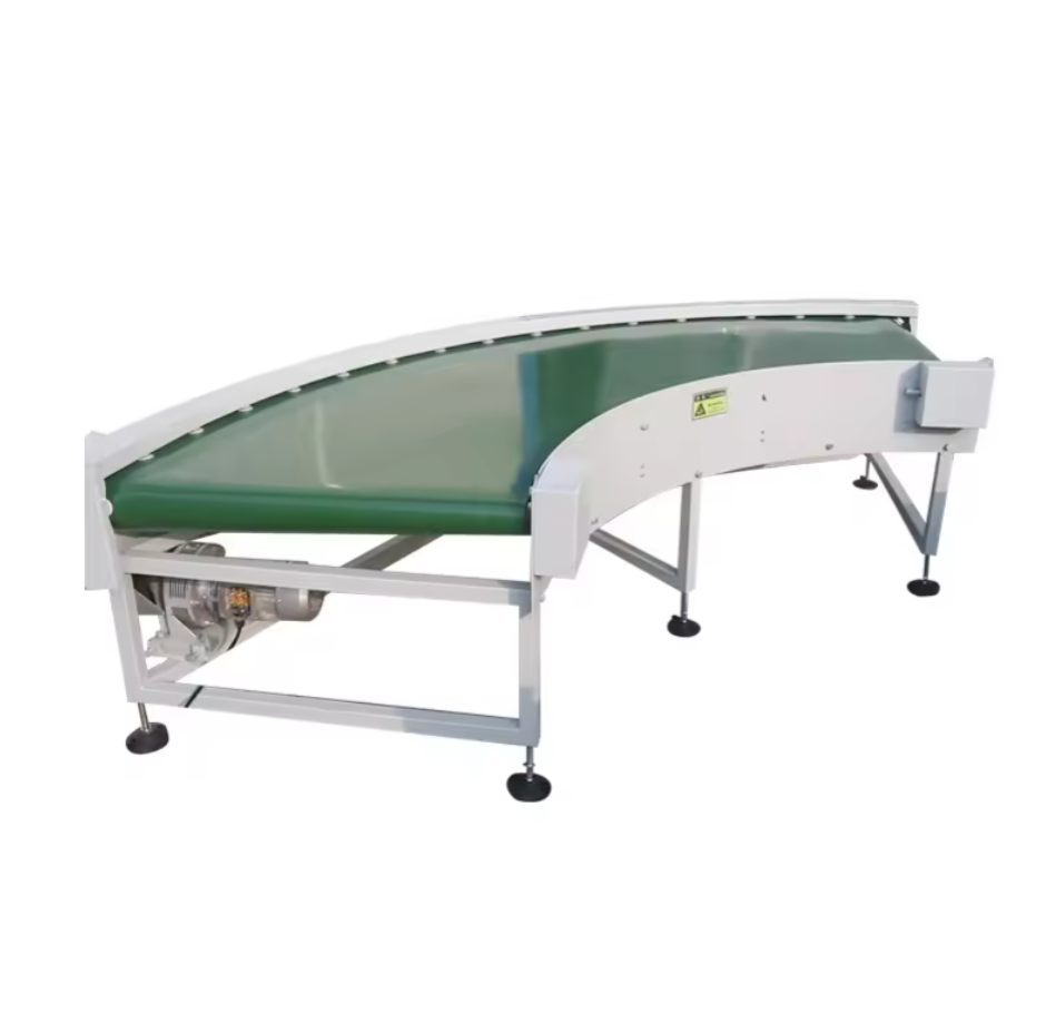 Turning Curve Belt Conveyor With Pvc Belt